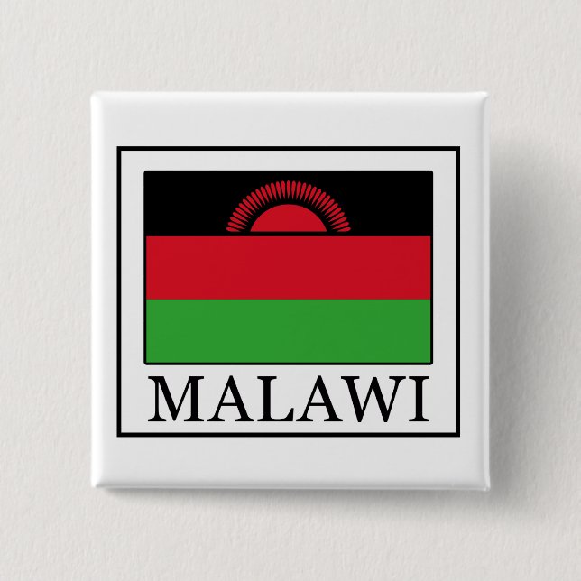 Chapa Cuadrada Pegatina de Malawi (Anverso)