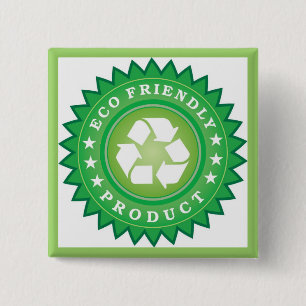 Chapa Cuadrada Pegatina Eco Friendly