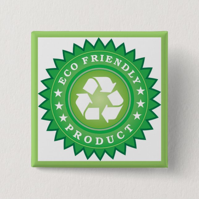 Chapa Cuadrada Pegatina Eco Friendly (Anverso)