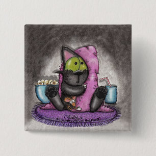 Chapa Cuadrada Película aterradora: gato y ratón