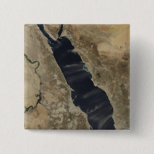 Chapa Cuadrada Penachos del polvo sobre el Mar Rojo