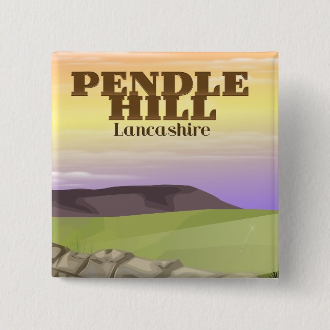 Chapa Cuadrada Pendle Hill Lancashire (Anverso)