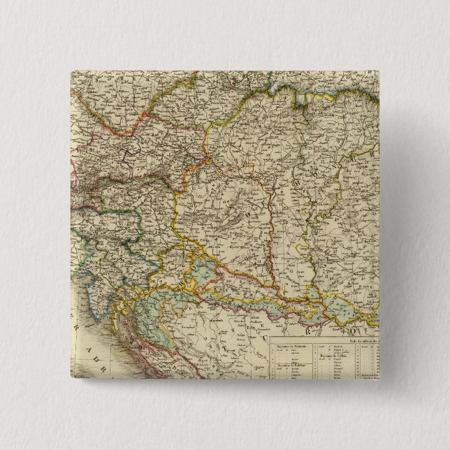 Chapa Cuadrada Península de los Balcanes Centrales Austria Hungrí (Anverso)