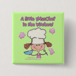 Chapa Cuadrada Pequeña señorita Chef