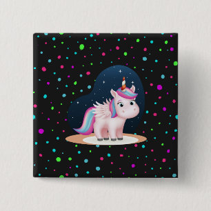 Chapa Cuadrada Pequeña unicornio