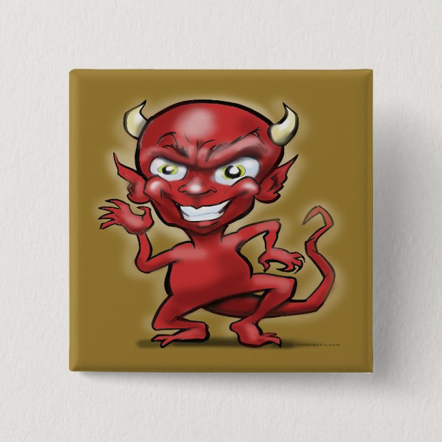 Chapa Cuadrada Pequeño diablo (Anverso)