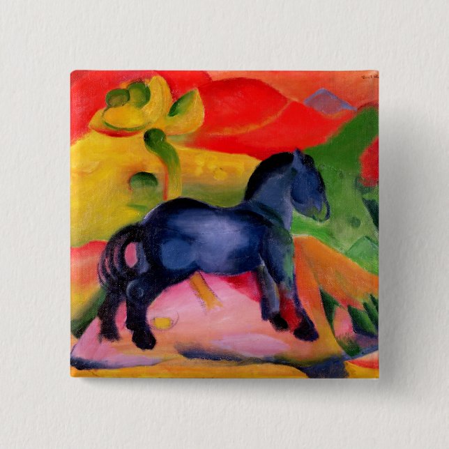 Chapa Cuadrada Pequeño Horse azul, 1912 (Anverso)