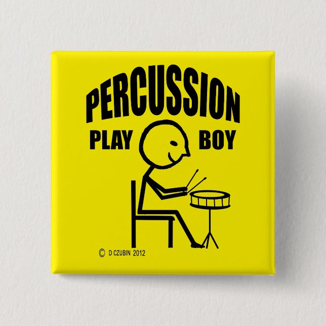 Chapa Cuadrada Percusation Play Boy (Anverso)