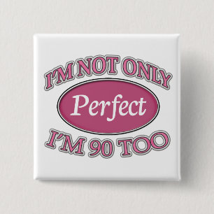 Chapa Cuadrada Perfeccione 90 años