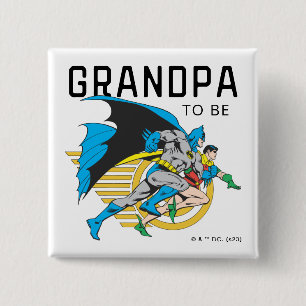 Chapa Cuadrada Perfil de Batman y Robin   Abuelo a ser