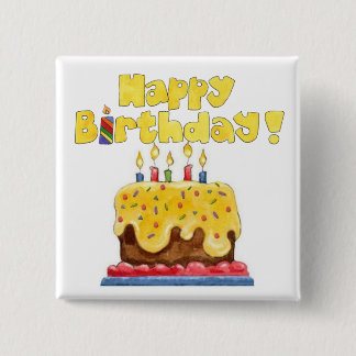 Chapa Cuadrada perno de la torta de cumpleaños