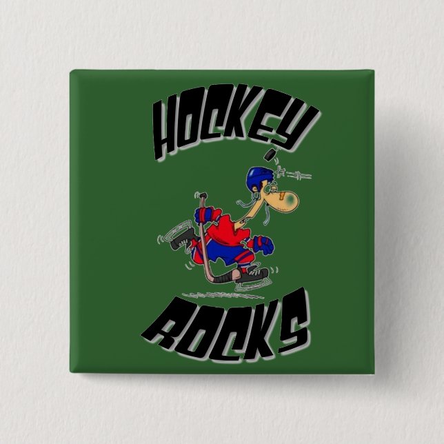 Chapa Cuadrada perno de los hockeyrocks (Anverso)
