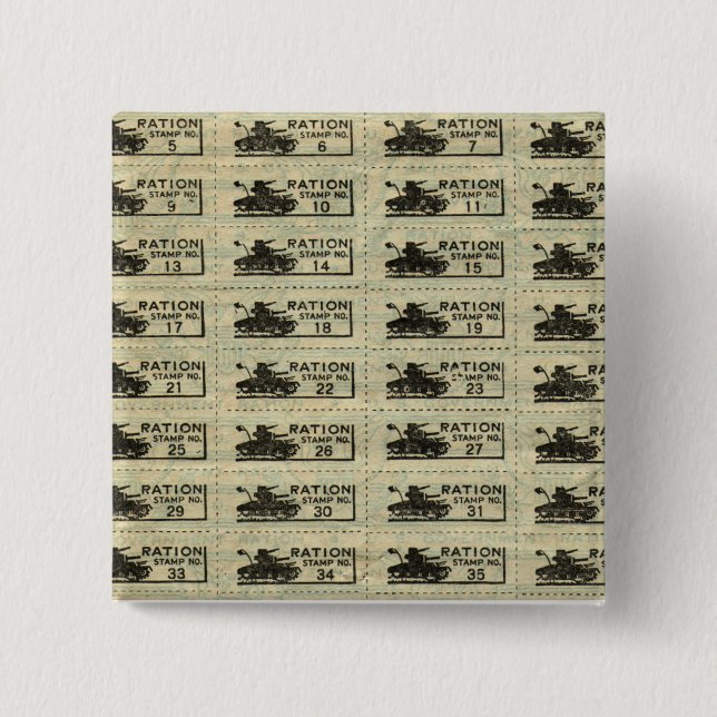 Chapa Cuadrada Perno del sello de la ración de la guerra (Anverso)