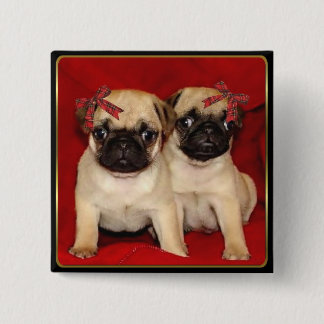 Chapa Cuadrada Perritos del barro amasado del navidad