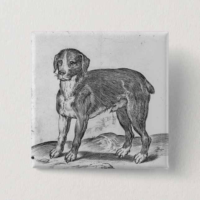 Chapa Cuadrada Perro (Anverso)