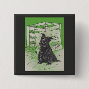 Chapa Cuadrada Perro escocés por entrega especial