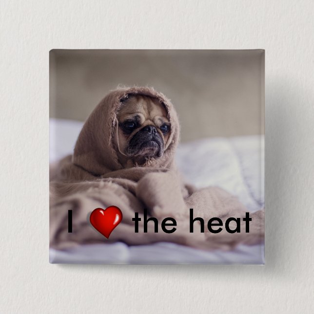 Chapa Cuadrada Perro gracioso (Anverso)