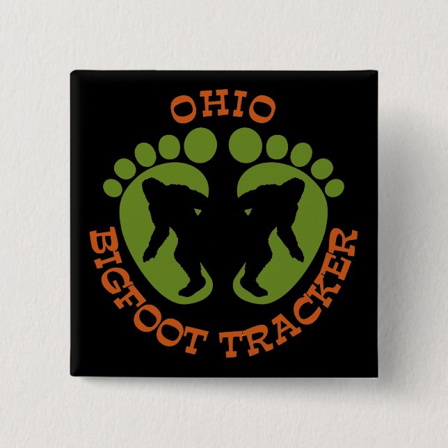 Chapa Cuadrada Perseguidor de Ohio Bigfoot (Anverso)