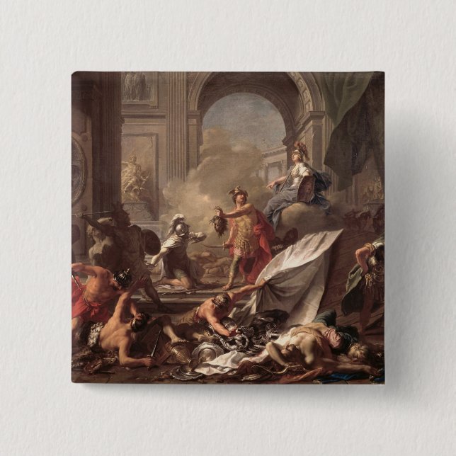 Chapa Cuadrada Perseus, bajo la protección de Minerva (Anverso)