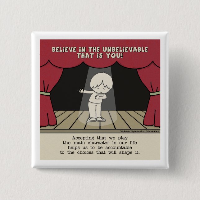 Chapa Cuadrada Personaje Principal (Anverso)