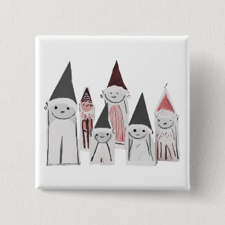 Chapa Cuadrada Personajes de Navidad Pequeños y Lindos Dibujados