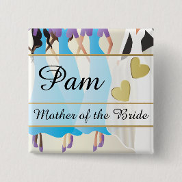 Chapa Cuadrada Personalice el fiesta, la cena y el ensayo