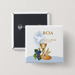 Chapa Cuadrada Personaliza, Felicitaciones RCIA Sacramento Católi
