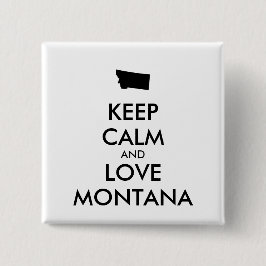 CHAPA CUADRADA PERSONALIZABLE MANTENER LA CALMA Y AMAR A MONTANA
