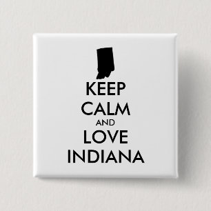 CHAPA CUADRADA PERSONALIZABLE MANTENGA LA CALMA Y AME A INDIANA