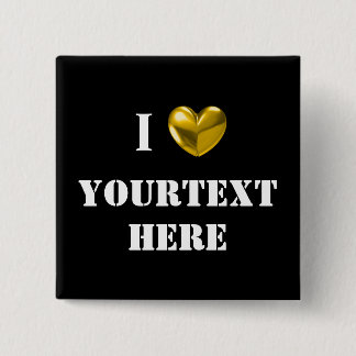 Chapa Cuadrada Personalizable me encanta-negro