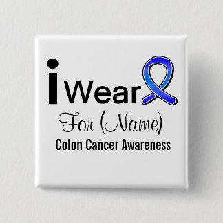 Chapa Cuadrada Personalizable uso una cinta de cáncer de colon