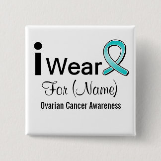 Chapa Cuadrada Personalizable uso una cinta de cáncer de ovario
