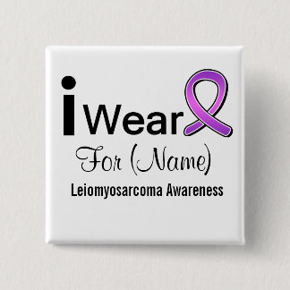 Chapa Cuadrada Personalizable Yo uso una cinta de Leiomyosarcoma