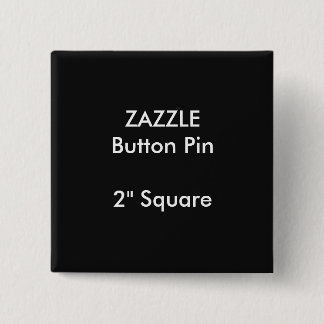 Chapa Cuadrada Personalizado 2" de ZAZZLE NEGRO cuadrado del Pin