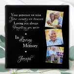 Chapa Cuadrada Personalizado 3 Foto En Memorial Del Funeral De La<br><div class="desc">Honra a tu ser querido con un botón funerario de fotos personalizados. Este exclusivo botón de recuerdo es el regalo perfecto para que usted, su familia o amigos rindan homenaje a su ser querido. Esperamos que su monumento en el adorable botón del funeral de la memoria le traiga paz, alegría...</div>