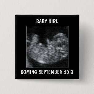 Chapa Cuadrada Personalizado Baby Ultrasound Photo