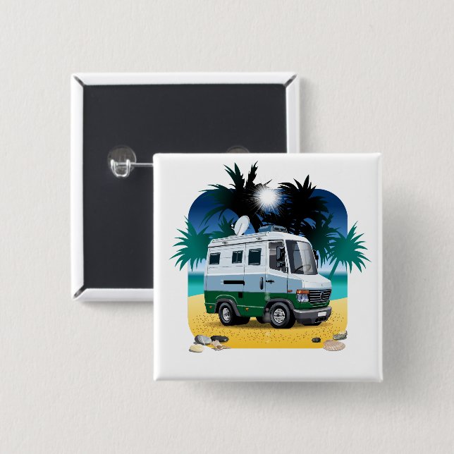 Chapa Cuadrada Personalizado Camper (Anverso y reverso)