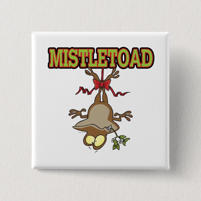 Chapa Cuadrada Personalizado de la Toad Mistletoe (Anverso)