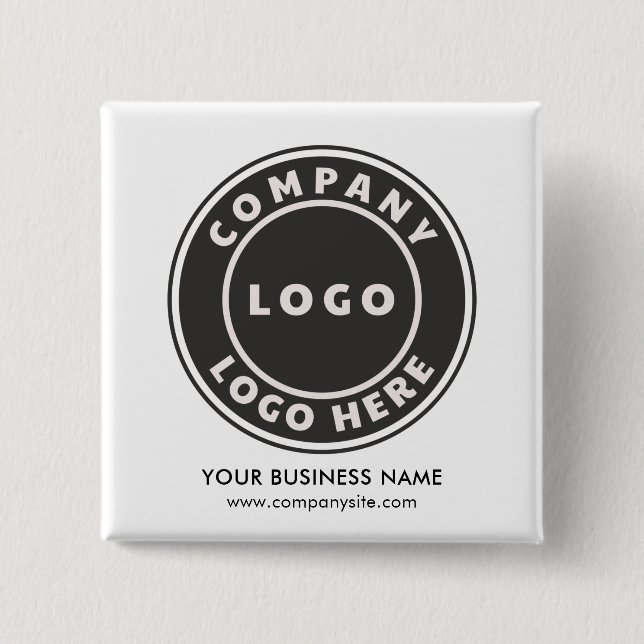 Chapa Cuadrada Personalizado del logotipo comercial y del sitio w (Anverso)