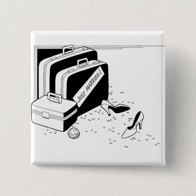 Chapa Cuadrada Personalizado especial de la clase casada (Anverso)