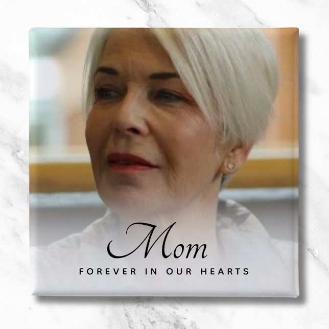 Chapa Cuadrada Personalizado Foto Homenaje conmemorativo personal (Photo Memorial Button)