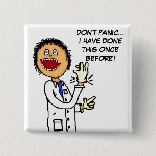 Chapa Cuadrada Personalizado Médica gracioso