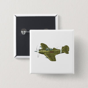Chapa Cuadrada Personalizado retro avión de combate