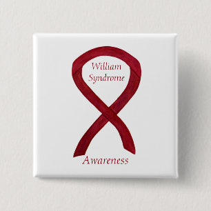 Chapa Cuadrada Personalizado William Syndrome Awareness Ribbon Pi