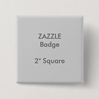 Chapa Cuadrada Personalizado ZAZZLE Impreso 2" GRAY de placa cuad