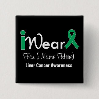 Chapa Cuadrada Personalizar el cáncer de hígado de cinta verde es