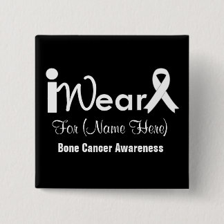 Chapa Cuadrada Personalizar el cáncer de huesos de cinta blanca