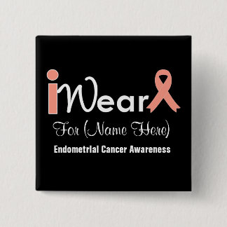Chapa Cuadrada Personalizar el cáncer endometrial de Cinta Cinta