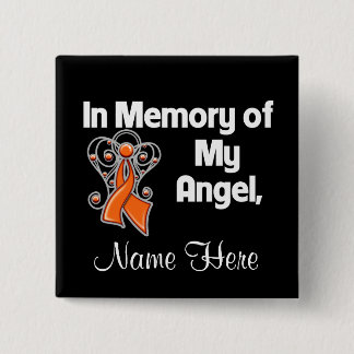 Chapa Cuadrada Personalizar en memoria de mi leucemia ángel