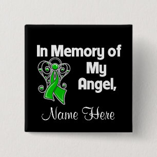 Chapa Cuadrada Personalizar en memoria del cáncer de riñón de mi